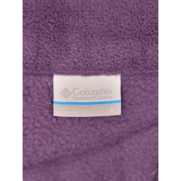Columbia Benton Springs Jacket Womens SM Purple Fleece Full-Zip Warm Workout - Picture 9 of 10